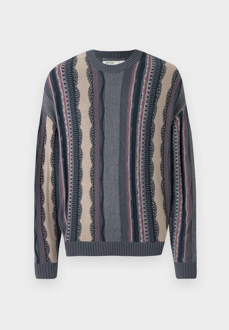 Hollister Co. VERTICAL THRIFTED CREW - Jumper - dark blue - Zalando