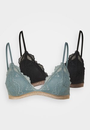 GALA 2 PACK - Triangle bra - green/black