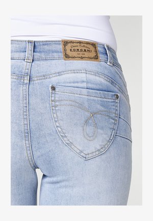Koroshi, CAPRI PUSH UP EMBROIDERED AND SPARKLES - Jeans Shorts - azul cl light blue