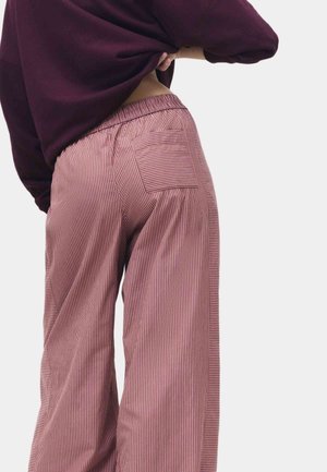 Marks & Spencer, TREND POPLIN STRIPE LL PJ BOTTOM. - Nattøj bukser - burgundy