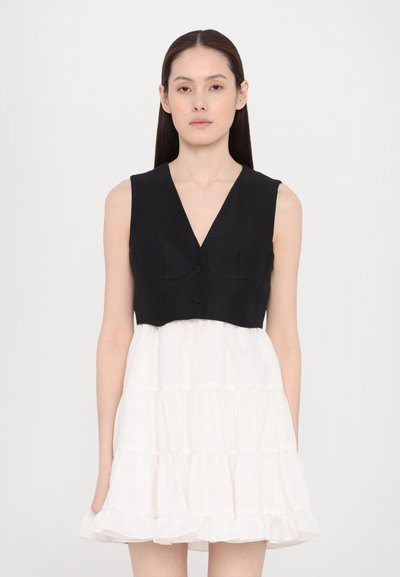 sandro ROBE - Vestito casual - noir/ecru