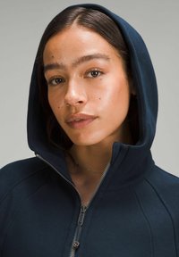 lululemon SCUBA OVERSIZED HALF-ZIP - Jersey con capucha - true navy