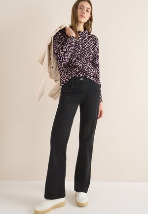 PRINT MIT KNOPFDETAILS - Langarmshirt - rot