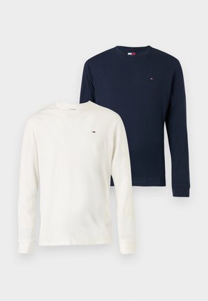 SLIM 2 PACK  - Top s dlhým rukávom - ecru/dark night navy