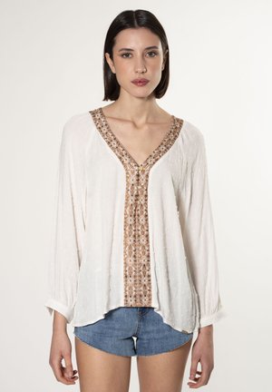 INFLUENCER TRIMMED - Bluse - white