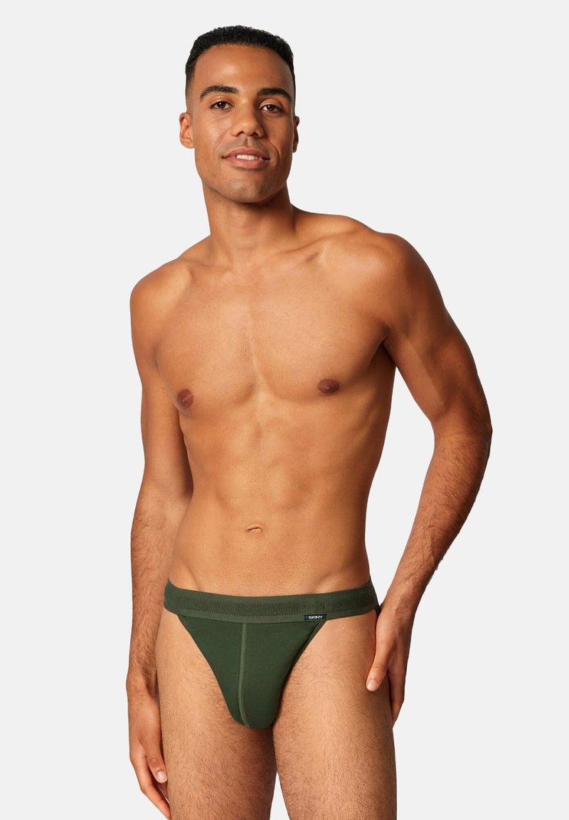 Skiny 2ER PACK RETRO - Slip - dunkelgrün