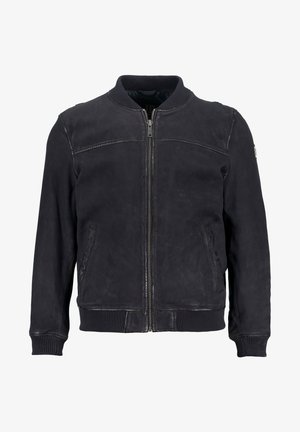 COLLEGE - Leather jacket - nachtblau