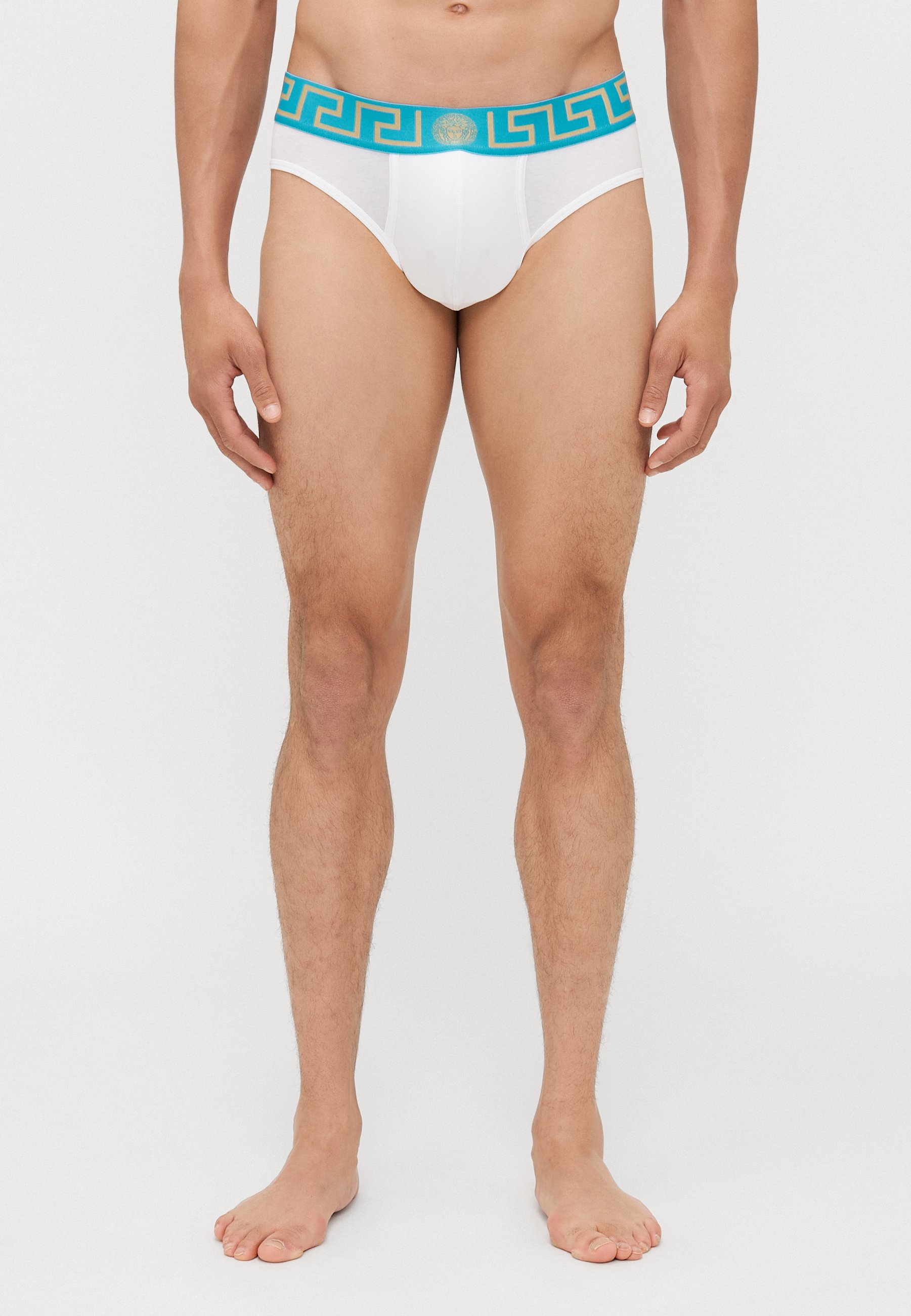 Versace UNDERPANTS LOW RISE - Briefs - bianco/dark sea green/white