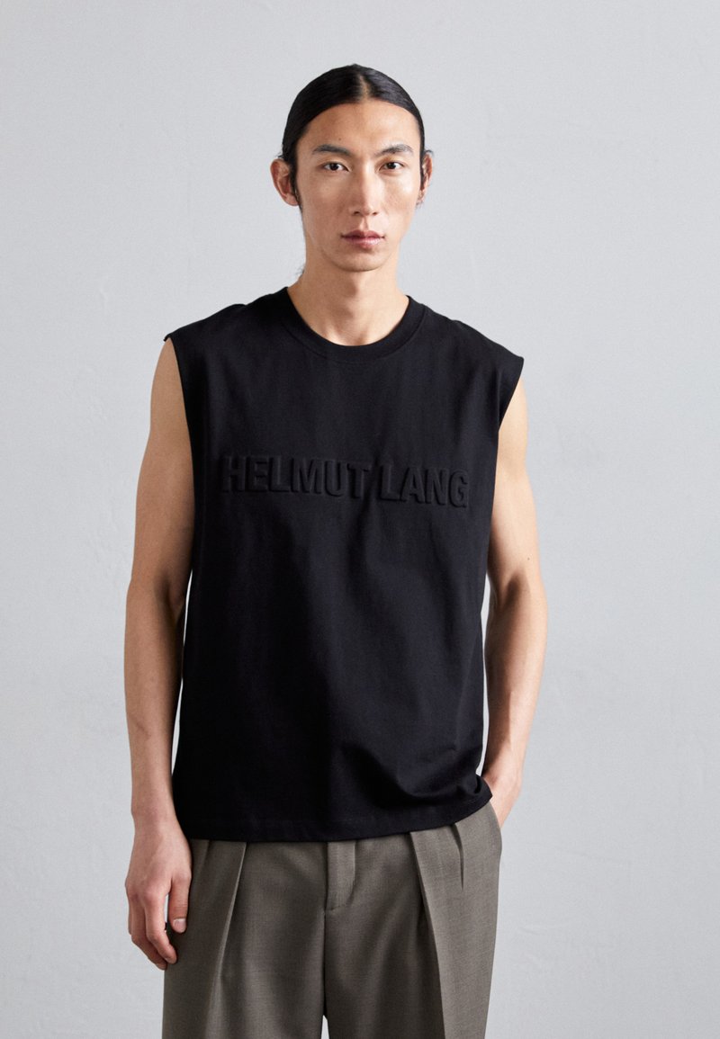 Helmut Lang - EMBOSSED TANK ROUNDE - Top - black, Ampliar