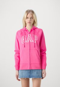 GAP HERITAGE - Felpa con zip - sizzling fuchsia