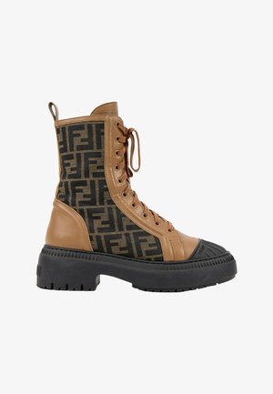 Fendi, Bottines à plateau - brown black