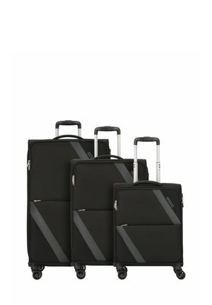 STAR MAX 3-TEILIG MIT DEHNFALTE SET - Set de valises - black grey