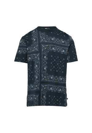 QS, T-Shirt print - navy