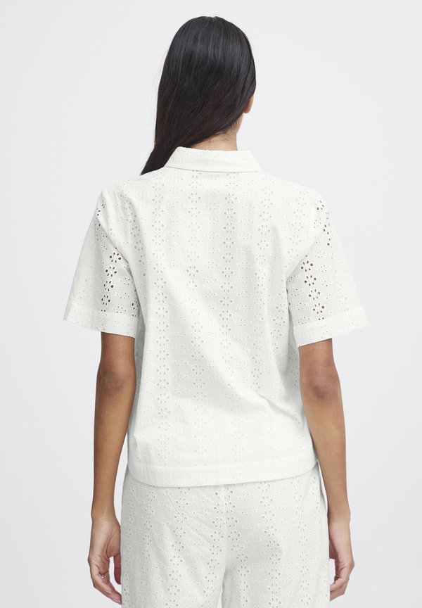 BYFENNI CROPPED BLOUSE - Button-down blouse - marshmallow4