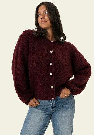 BY IC, MELINAIC CARDIGAN - Жилетка - bordeaux