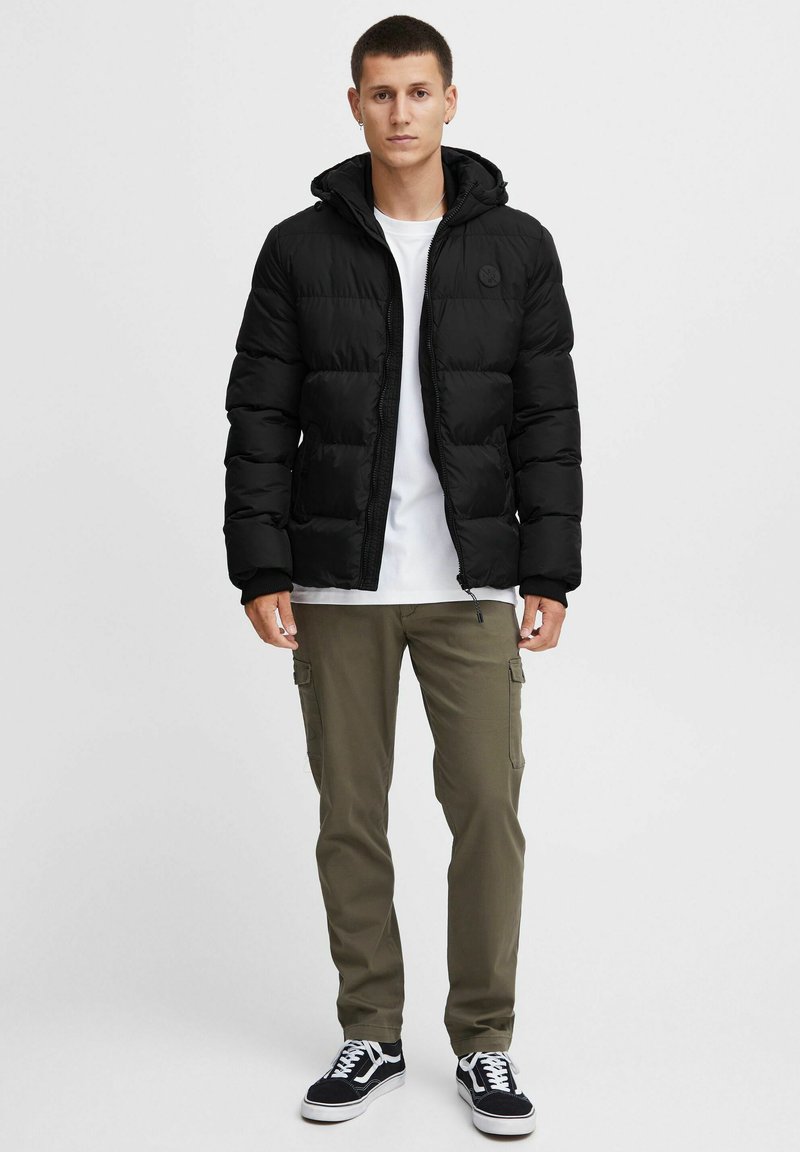 Indicode Heren Marlon Quilted Jacket | Gewatteerd jack in donsjackstijl Black Mix XXL