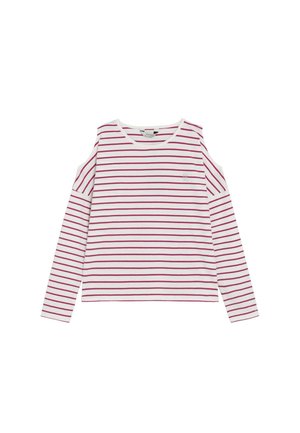 CUT OUT LS TEE - Camiseta de manga larga - pinkstripes