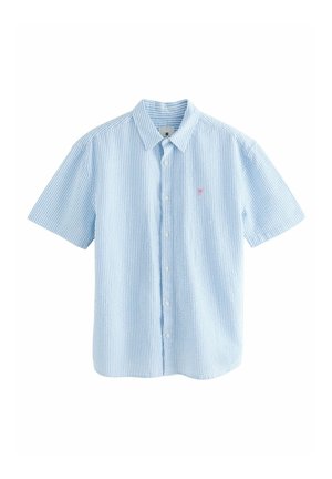 Next REGULAR FIT - STRIPE SEERSUCKER SHORT SLEEVE - Shirt - blue