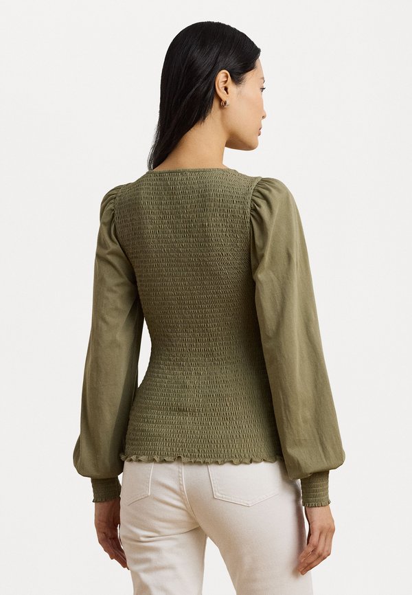 SMOCKED JERSEY BLOUSON SLEEVE TOP - Long sleeved top3