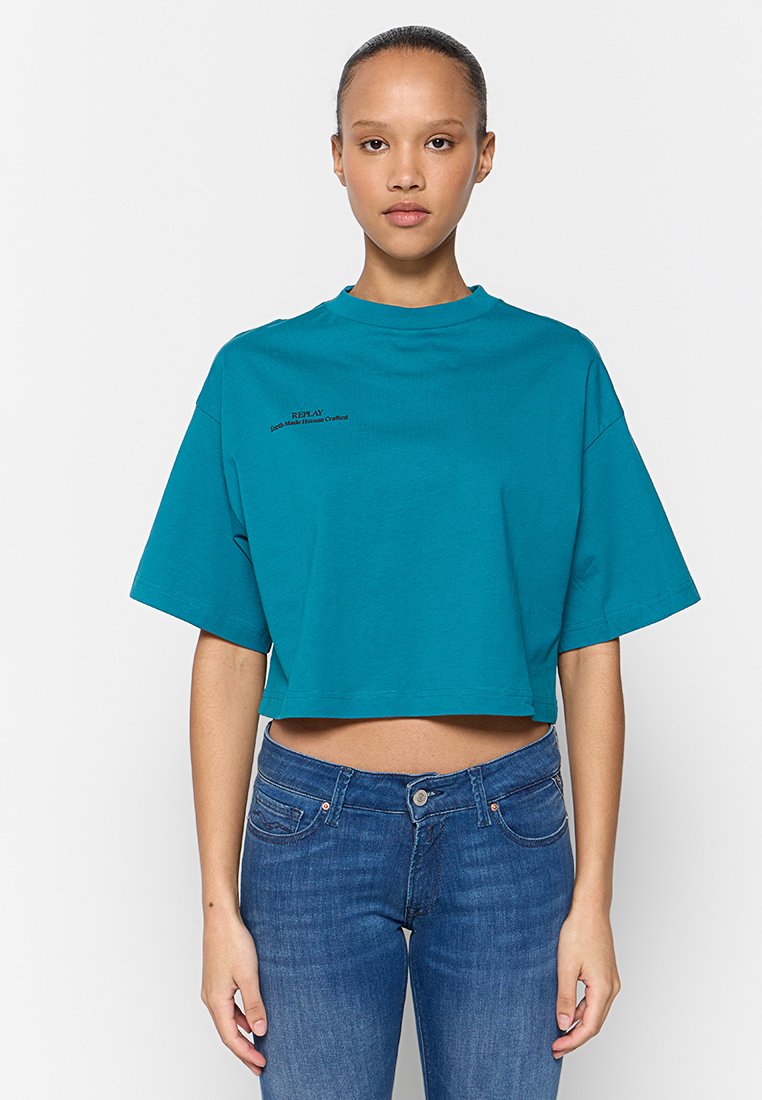 Replay T-shirt print turquoise Replay T-shirt print turquoise