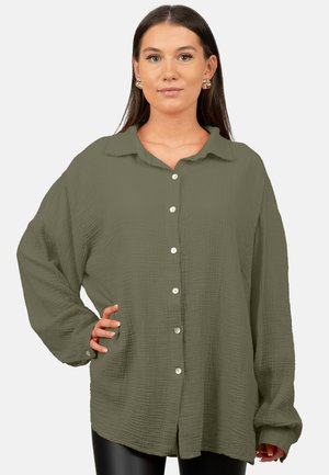 Button-down blouse - khaki