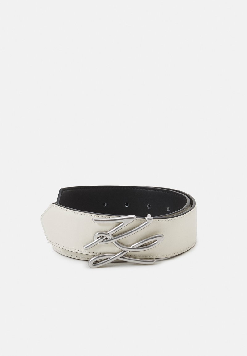 KARL LAGERFELD AUTOGRAPH BELT Belt white Zalando.co.uk