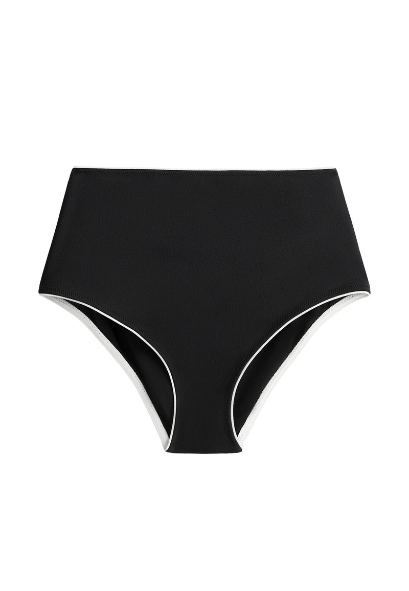 OYSHO CLASSIC HIGH-WAISTED PIPING - Bas de bikini - black/noir - ZALANDO.FR