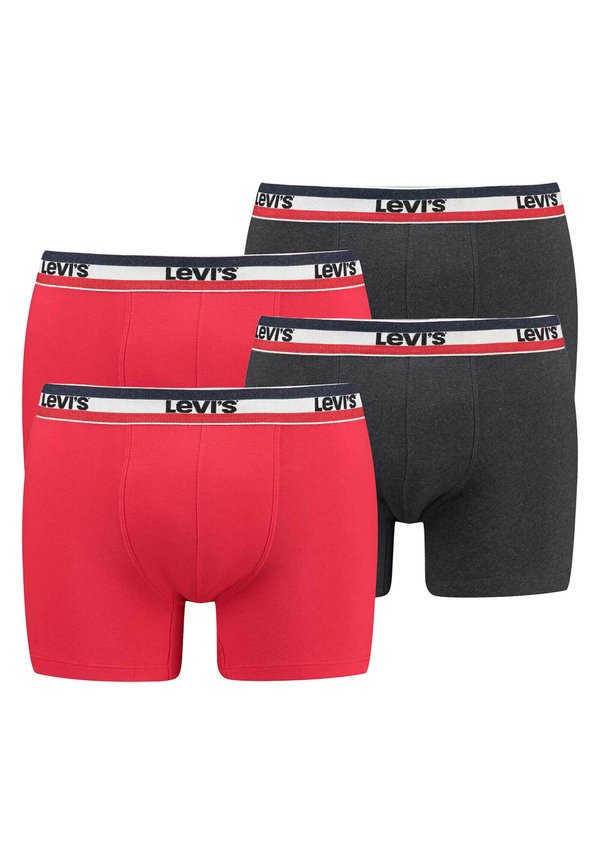 4ER PACK - SPORTSWEAR LOGOBUND - Boxerbriefs - rot dunkelgrau