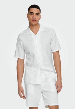 ONSCAIDEN LIFE SOLID RESORT - Button down-skjorte - white