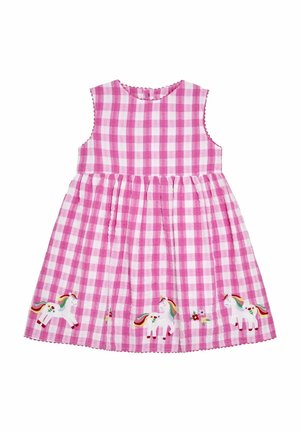 REGULAR FIT - APPLIQUÉ GINGHAM SUMMER - Vestido camisero - fuchsia pink unicorn