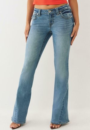 LOW RISE  FLARE FLAP - Bootcut jeans - blue