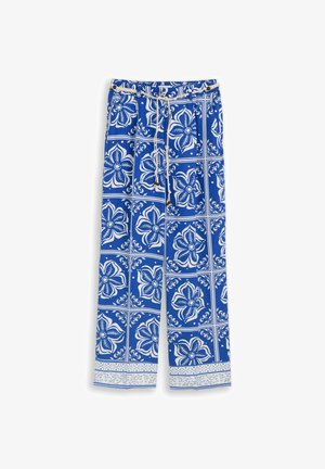 TOM TAILOR, Pantalon classique - blue flower tile design
