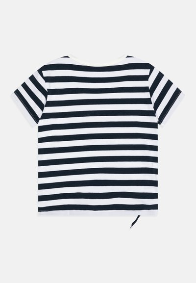 Versace MARINE PRINT - Potiskana majica - bianco/navy/oro