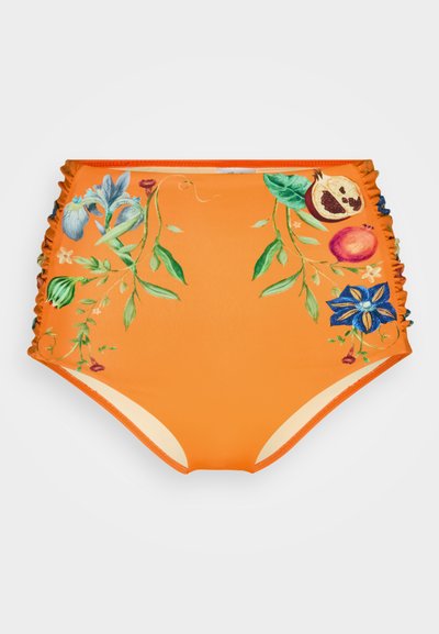 Alemais FLORES HIGH WAISTED BRIEF - Bikini bottoms - tangerine