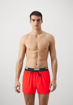 SWIM MEN LOGO LENGTH - Swimming shorts - red