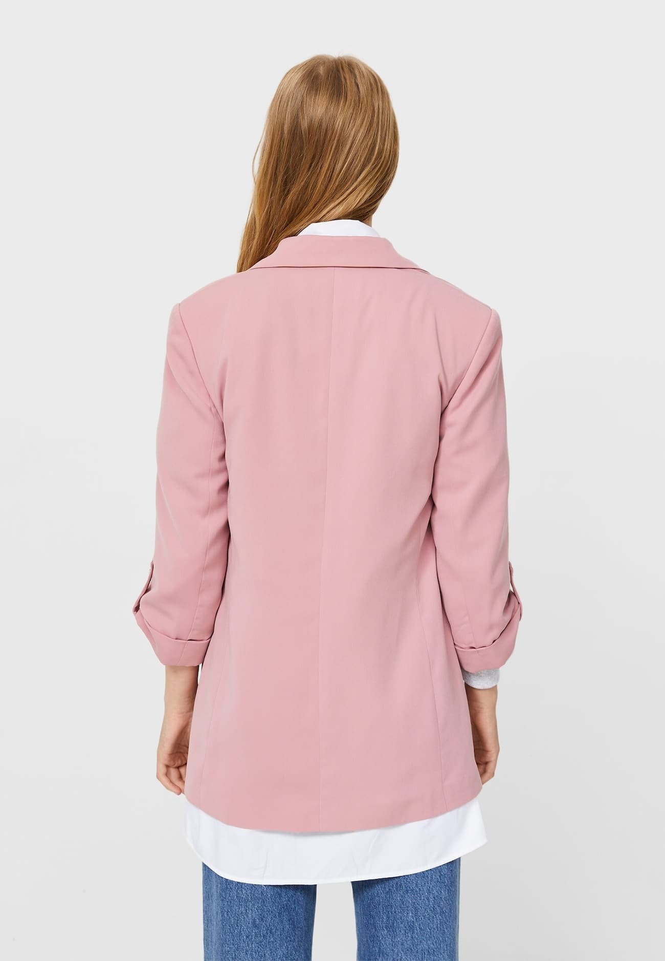 stradivarius pink blazer