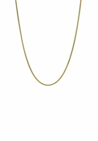 Collar de cadena de serpiente en tono dorado, con un patrón flexible y retorcido de textura suave, diseñado para un aspecto elegante y minimalista.