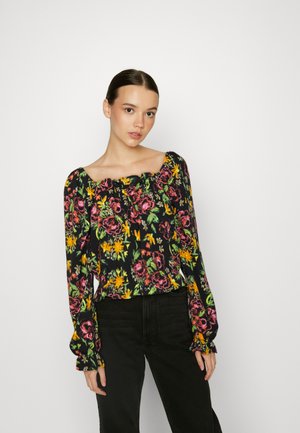 Vero Moda VMSERENITY OLIVIA SHORT - Μπλούζα - black/serenity