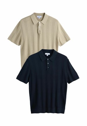 REGULAR FIT - RICH POINTELLE 2 PACK - Polokošeľa - neutral navy blue