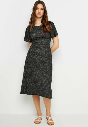 SPOT PRINT MIDI - Vestido ligero - black