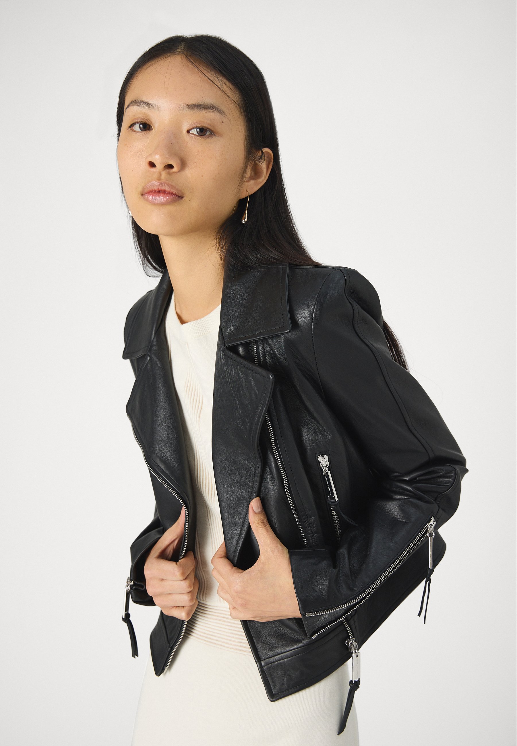 Elisabetta Franchi JACKET - Leather jacket - nero/black