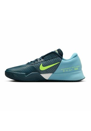 Nike Performance AIR ZOOM VAPOR PRO - Zapatillas de tenis para tierra batida - armory navy denim turq volt