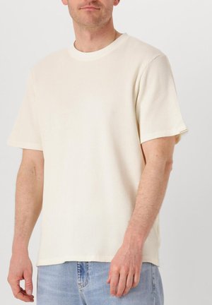 Anerkjendt ANERKJENDT HEREN T-SHIRTS AKKIKI S/S WAFFLE TEE. - T-shirt basic - beige