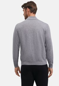 FALKE BASIC LAMBSWOOL HALF-ZIP - Maglione - grey-heather