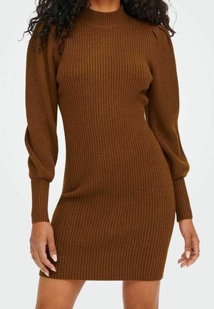 Gebreide jurk - brown