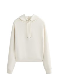 WARM SOFT TOUCH BRUSHED BOXY HOODED - Hanorac - white