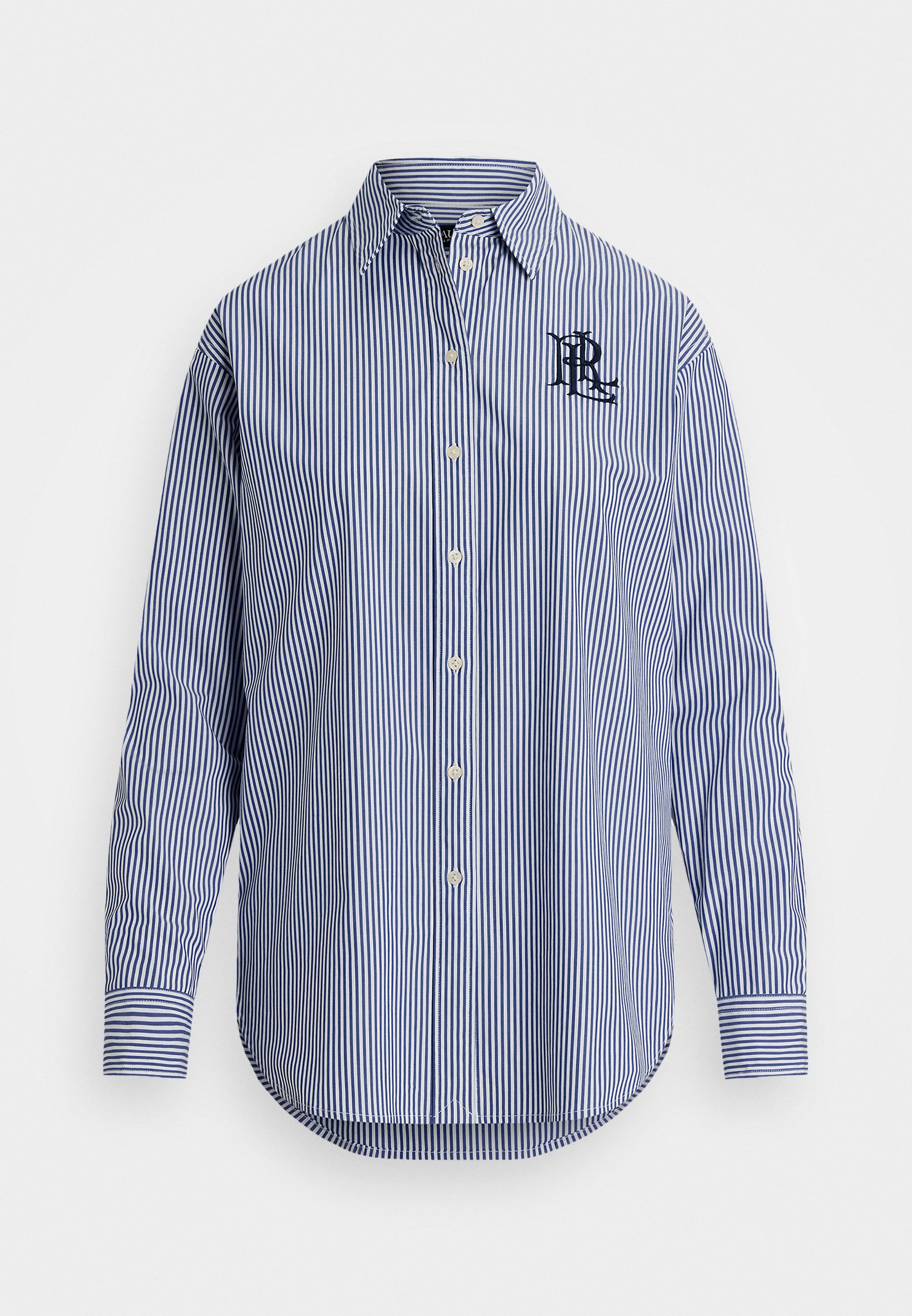 売れ筋商品|||ラルフローレン シャツ レディース トップス RELAXED FIT COTTON SHIRT - Button-down blouse - blue Lauren Ralph Lauren RELAXED FIT STRIPED STRETCH COTTON SHIRT