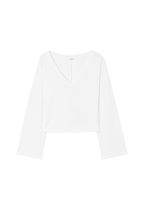 Stradivarius, V-NECK KIMONO SLEEVE T-SHIRT - T-shirt à manches longues - beige