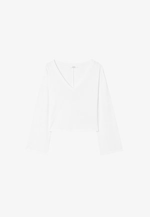 Stradivarius, V-NECK KIMONO SLEEVE T-SHIRT - T-shirt à manches longues - beige