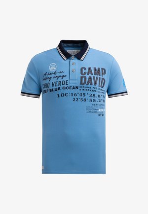 Camp David, MIT LABEL-APPLIKATIONEN - Poloshirt - electric sky